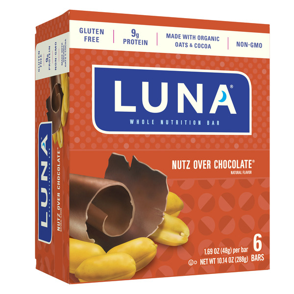Luna Nutz Over Chocolate Flavor Gluten Free Snack Bars Same