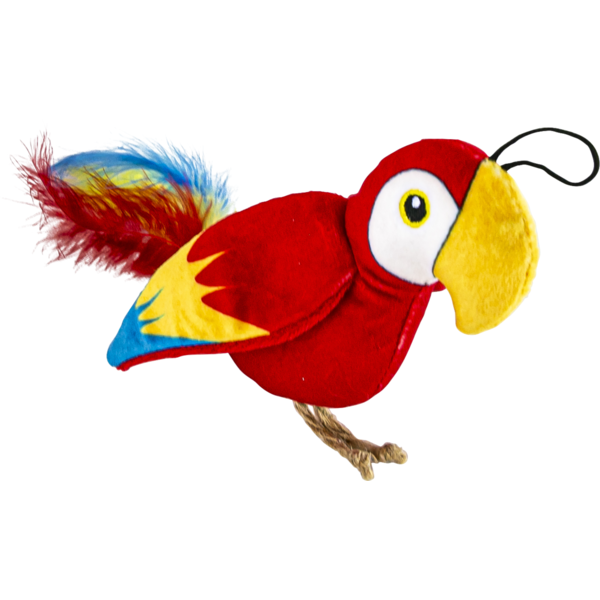 Play On Parrot Plush Cat Toy