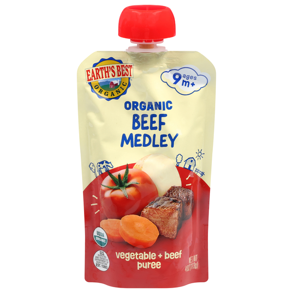 Earth's Best Beef Medley, Organic, 9m+