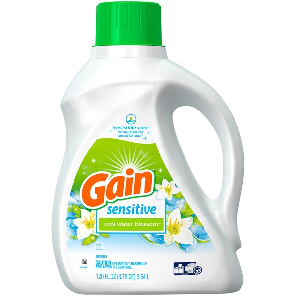 Gain Sensitive Liquid Laundry Detergent, Cool Water Blossom (120 oz) Instacart