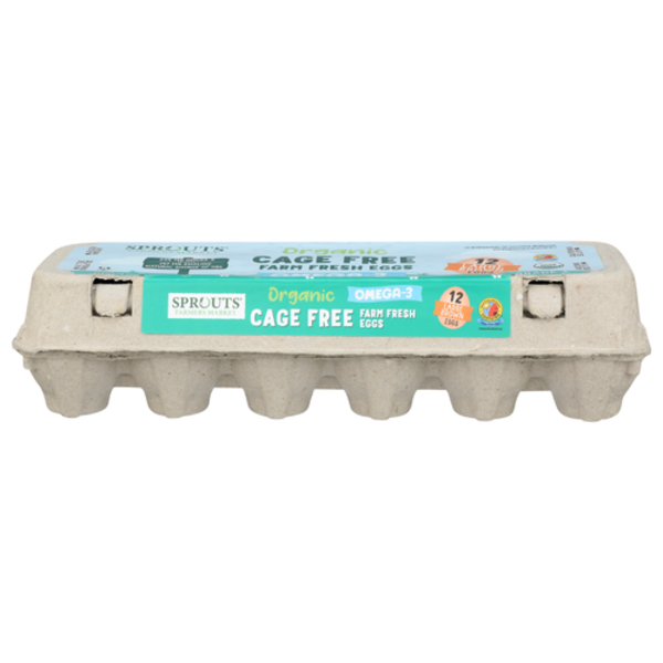 Sprouts Organic Large Brown Grade A Omega-3 Eggs