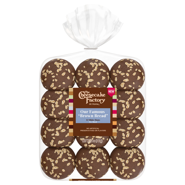 The Cheesecake Factory At Home Famous "Brown Bread", 12 ct, Sweet Wheat, Slider Buns, Dinner Rolls, 12 oz