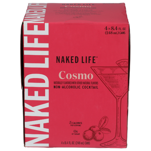Naked Life Cosmo Non-Alcoholic Cocktail 4 Pack Same-Day Delivery