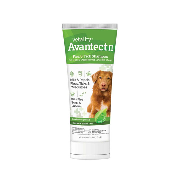 Vetality Avantect II Flea & Tick Shampoo for Dogs