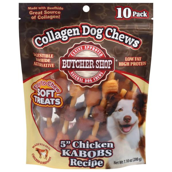 Butcher Shop Collagen Soft Treats Chicken Kabobs Recipe Inch Dog