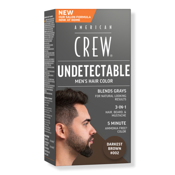 American Crew Undetectable Men's Hair Color Demi-Permanent Hair Dye - Darkest Brown