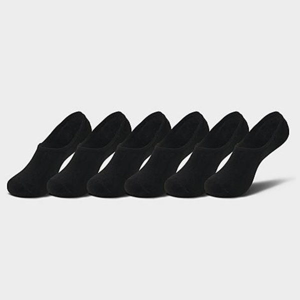 Finish Line Men's No-Show Socks, Large - Black