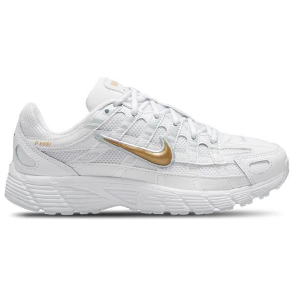 Nike Boys' P-6000 Grade School Basketball Shoes, Size 6.5 - White/Metallic Gold