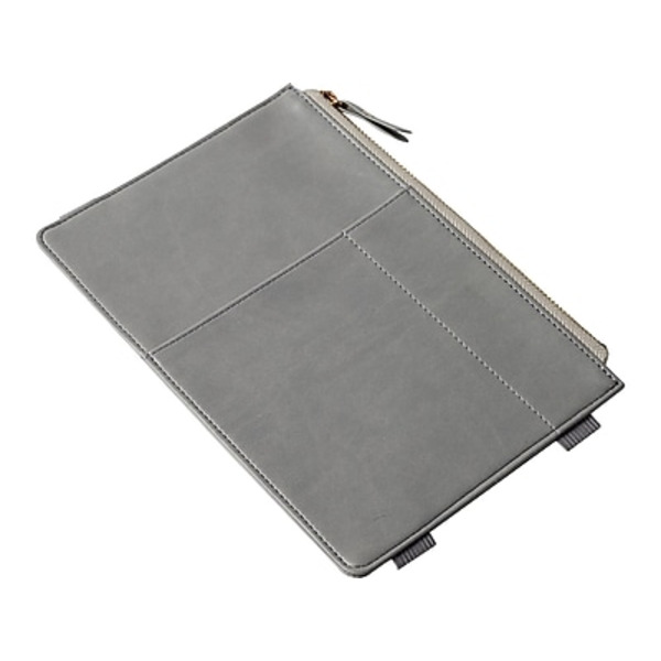 Martha Stewart MS108F Small Gray Notebook Zipper Pouch