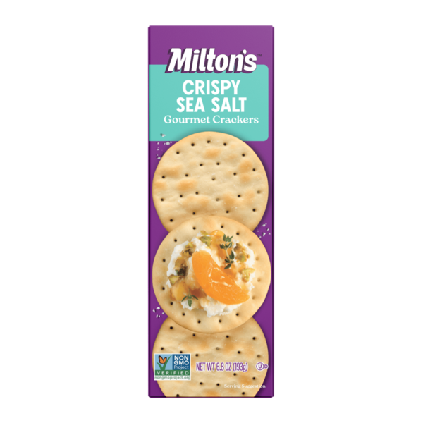 Milton's Baked Crackers, Sea Salt, Crispy