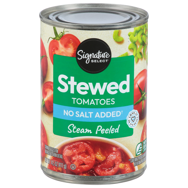 Signature SELECT Tomatoes, No Salt Added, Stewed, Steam Peeled