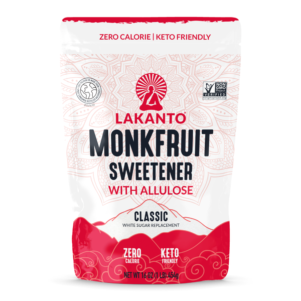 Lakanto Classic Monk Fruit Sweetener with Allulose, White Sugar