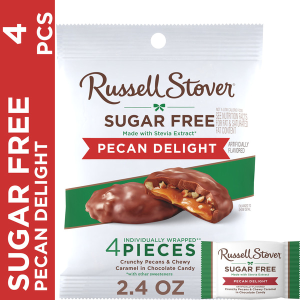 Russell Stover Sugar Free Pecan Delight Chocolate Candy, 2.4 oz