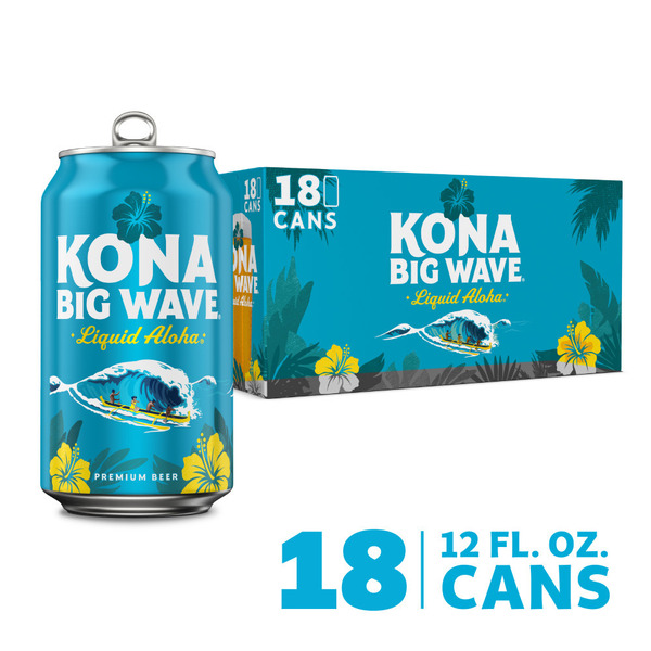 Kona Brewing Co. Big Wave Liquid Aloha Premium Beer 18 Pack 12 Fl Oz Cans  Same-Day Delivery or Pickup