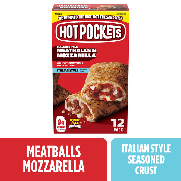 Hot Pockets Italian Style Meatballs & Mozzarella Sandwiches