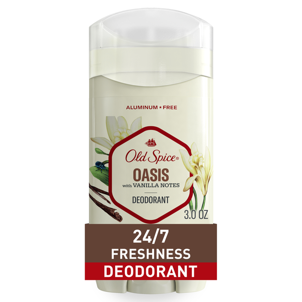 Old Spice Men's Deodorant Aluminum-Free Oasis with Vanilla Notes