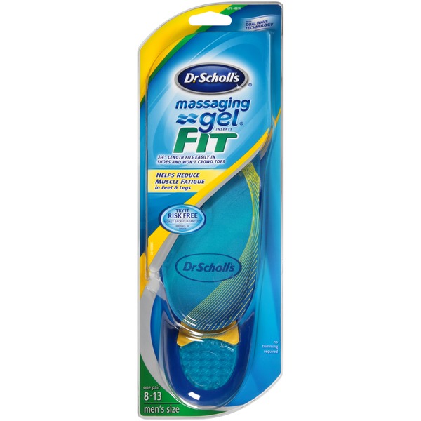 Dr Scholl S Massaging Gel Fit Men S Size 8 13 Inserts 1 Pair
