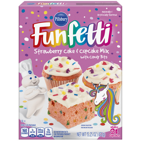文房具・ステーショナリー strawberry cake 100 challenge box Pillsbury Funfetti Strawberry Cake Mix With Candy Bits Same