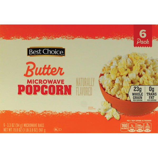 Best Choice Butter Flavor Microwave Popcorn Same-Day Delivery or