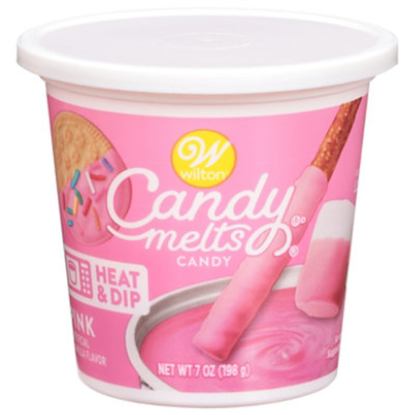 Wilton Candy Melts, Pink, Vanilla Flavor