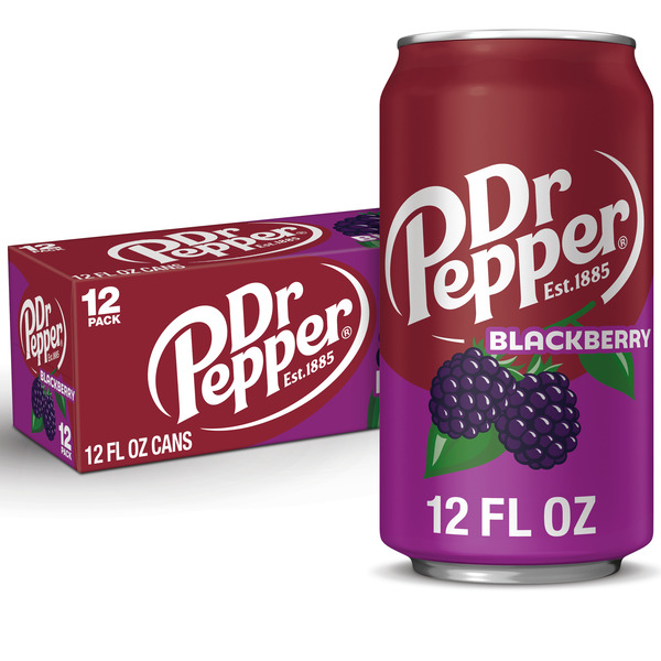 Dr Pepper Blackberry Soda, 12 fl oz cans, 12 pack Same-Day