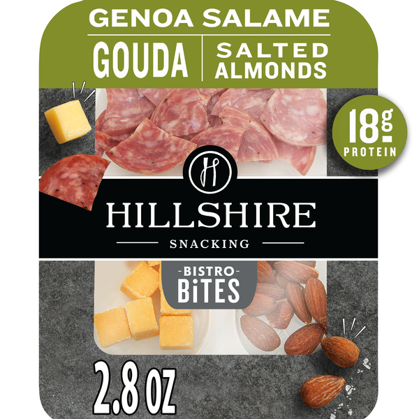 Hillshire Farm Snacking Protein Bistro Bites, Genoa Salami and Gouda Cheese, 2.8 oz