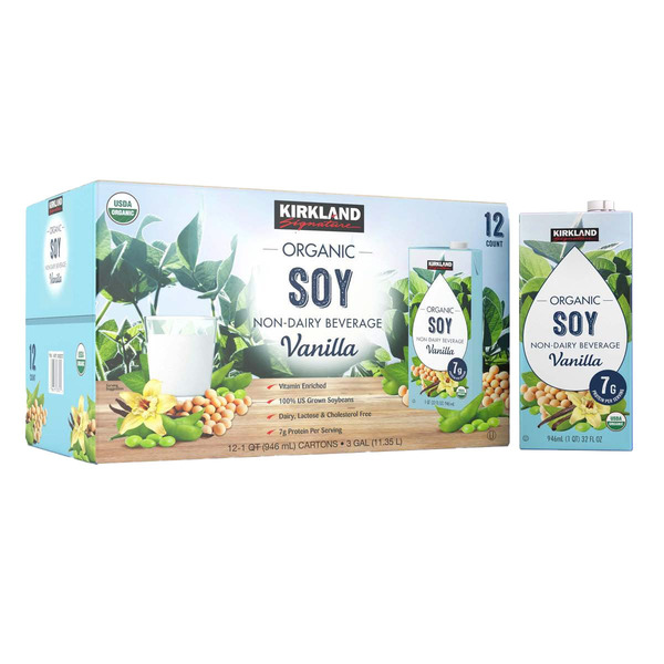 Organic Vanilla Soy Milk, 12 x 32 oz