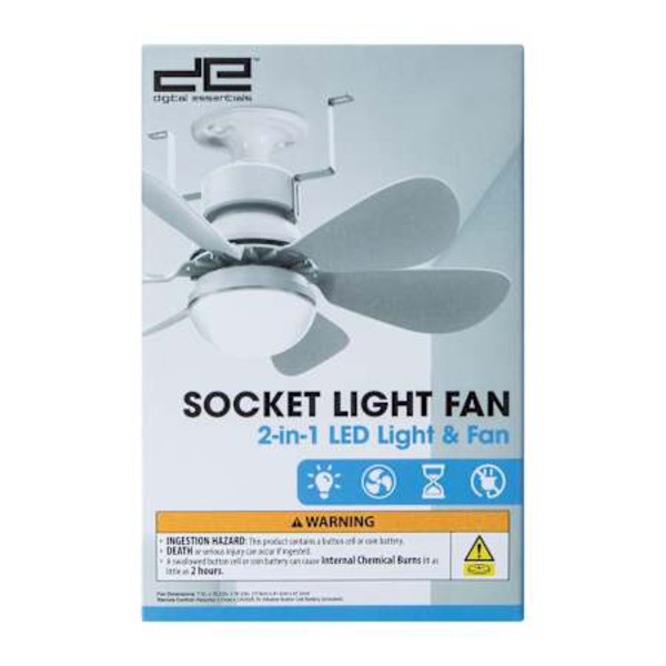 Digital Essentials Socket Light Fan
