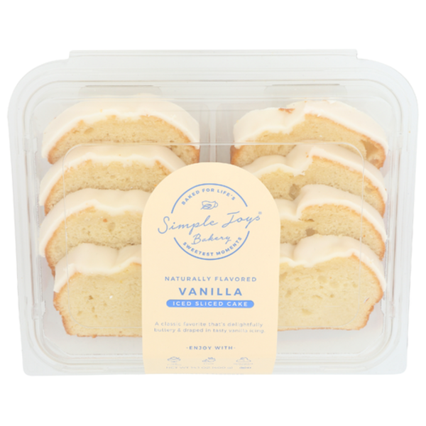 Simple Joys Bakery Vanilla Iced Sliced Cake 8 Pack