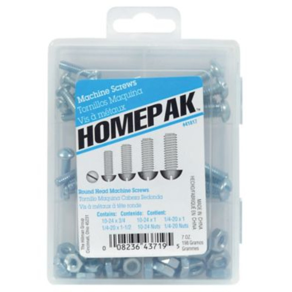 Hillman Round Head Phillips Machine Screw Kit, 5-Pack