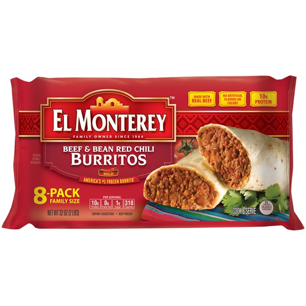 El Monterey Beef & Bean Red Chili Burritos (32 oz) Instacart