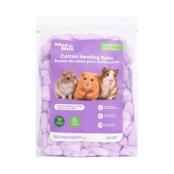 Mini & Moe Small Animal Cotton Nesting Balls - Lavender Blackberry Truffle