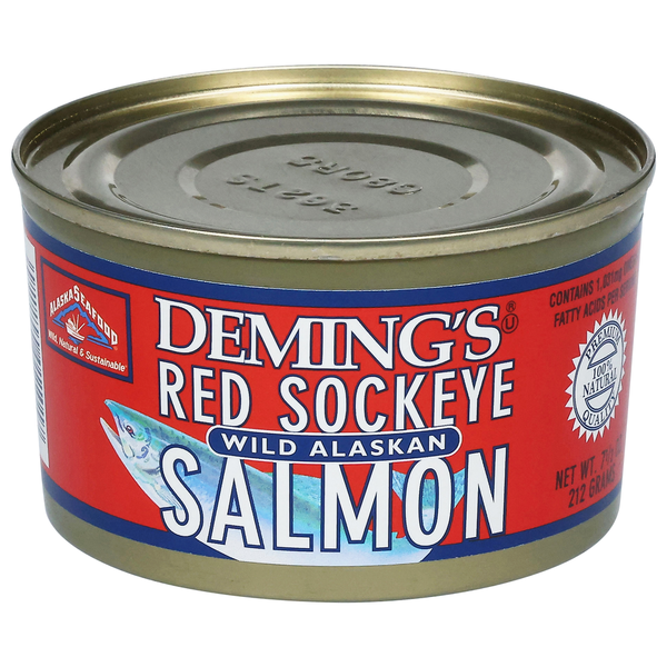 Deming's Salmon, Red Sockeye, Wild Alaskan