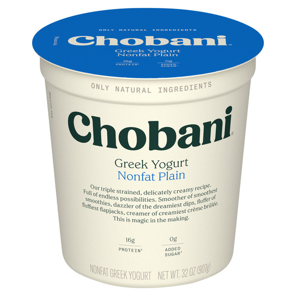 Wegmans Chobani Nonfat Plain Greek Yogurt Same-Day Delivery or Pickup ...