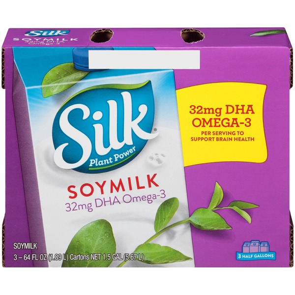 Silk DHA Omega3 Soymilk (64 fl oz) Instacart