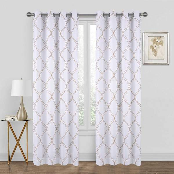 Ivory & Linen Blackout Grommet Curtain Panel, 84"