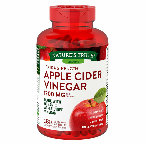 Nature's Truth  Apple Cider Vinegar 1200 mg Capsules, 180 ct