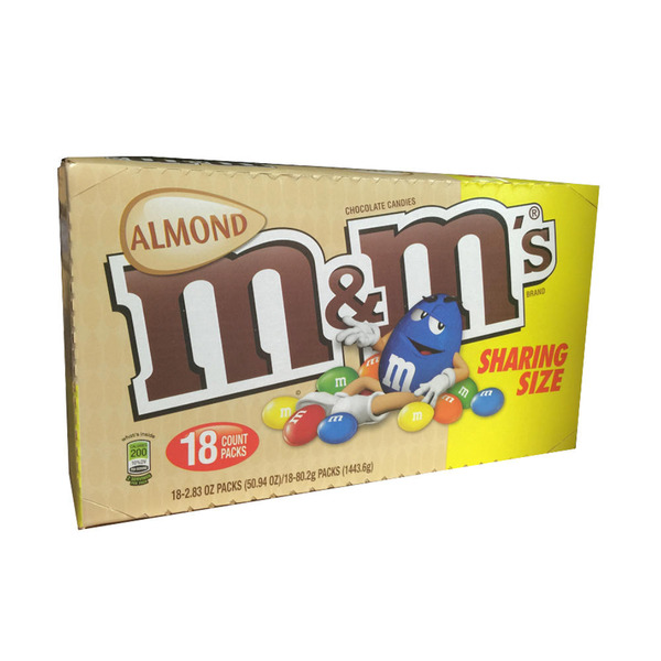 M&M's - Almond Candy, King Size - 18/2.83 oz