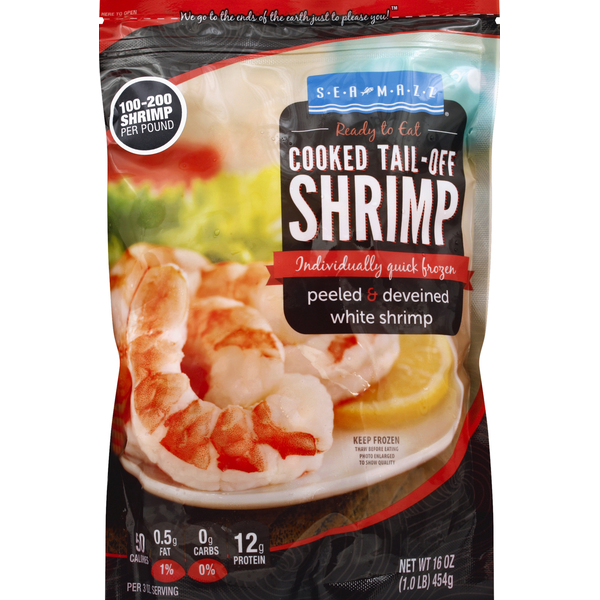 Seamazz Shrimp, Tail-Off, Cooked Same-Day Delivery or Pickup