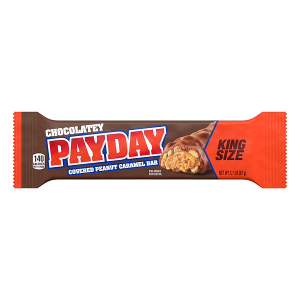 PAYDAY Chocolatey Peanut Caramel King Size, Candy Bar, 3.1 oz