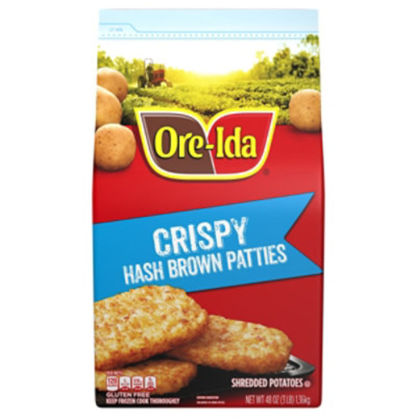Ore-Ida Crispy Hash Brown Patties, Shredded Potatoes