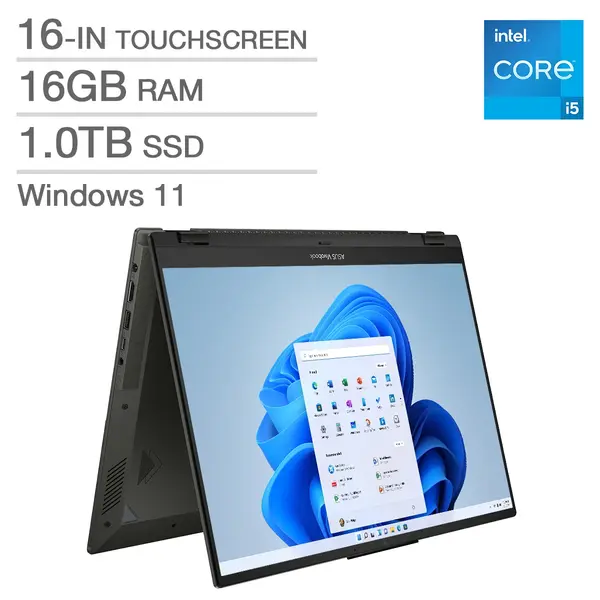 ASUS 2-in-1 Touchscreen Laptop TP3604VA, Intel Core i5, 16 GB RAM, 1 TB SSD – Windows 11