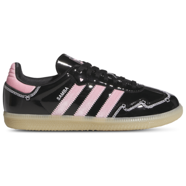 adidas Girls' Samba OG Running Shoes, Size 4 - Black/Pink/White