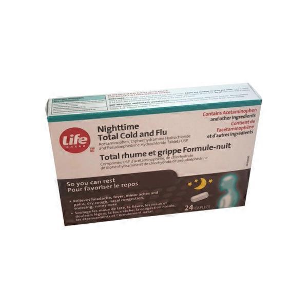 Life Brand Total Extra Strength Night Cold & Flu Relief (each) Instacart