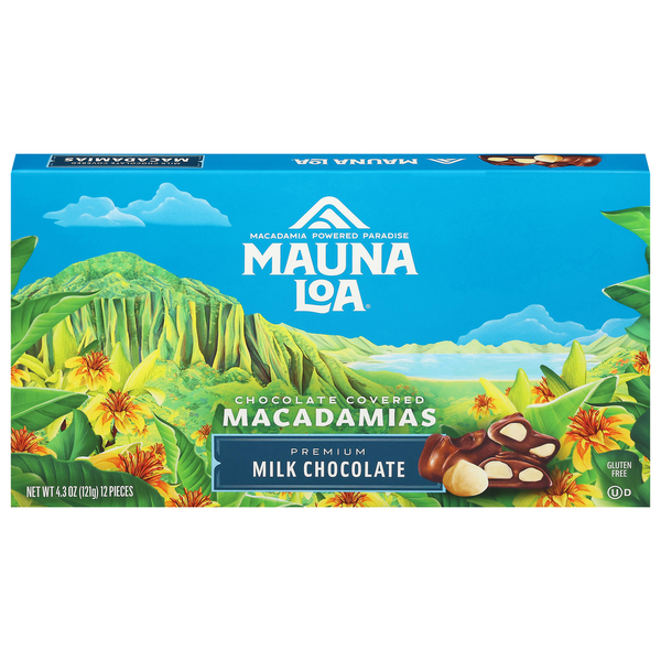 Mauna Loa Macadamias, Chocolate Covered, Premium Milk Chocolate