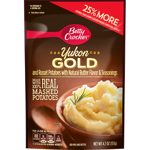 Betty Crocker Mashed Potatoes, Yukon Gold (4.7 oz) Instacart