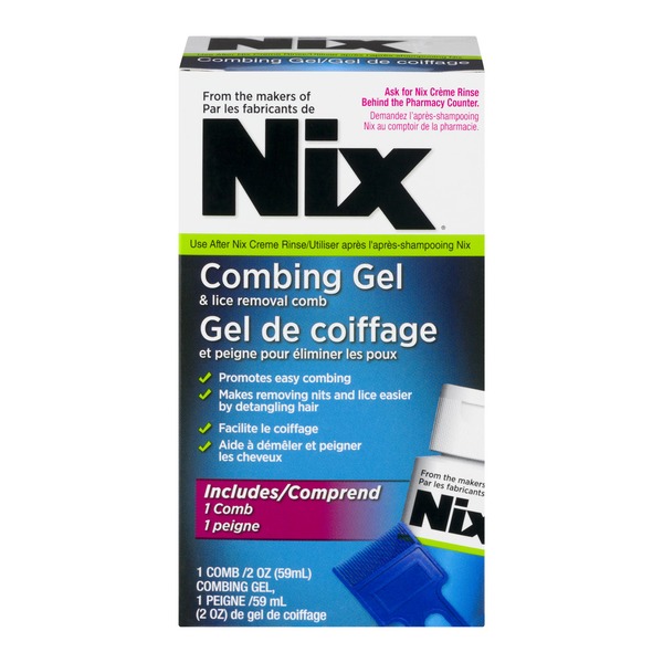 Nix (CN) Nix Combing Gel & Lice Removal Comb, Nix Gel De Coffage Et