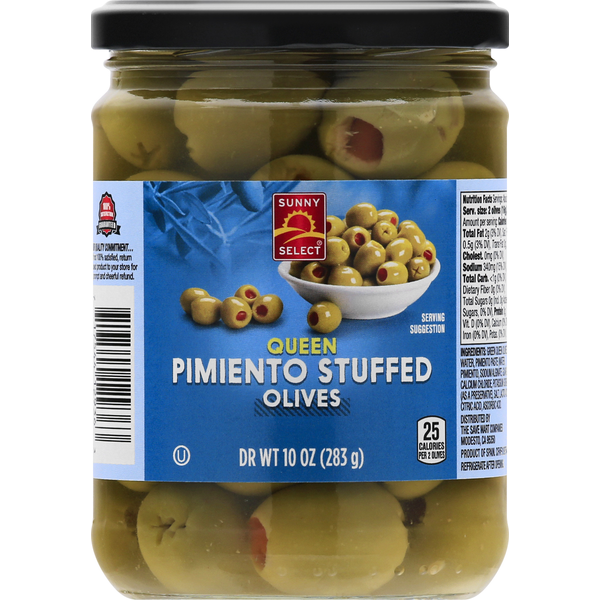 Sunny Select Olives, Pimento Stuffed, Queen Same-Day Delivery or