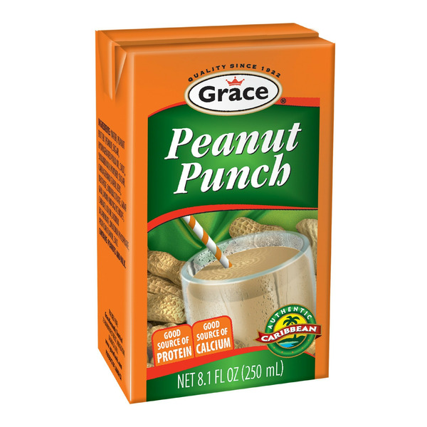 Grace Jamaican Peanut Punch Drink 240ml - 12 Pack Authentic Caribbean Beverage