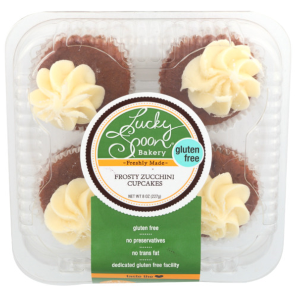 Lucky Spoon Bakery Gluten Free Frosty Zucchini Cupcakes 4 Count
